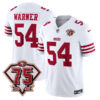 Fred Warner San Francisco 49ers 75th Anniversary White Vapor F.U.S.E Limited Jersey - All Stitched