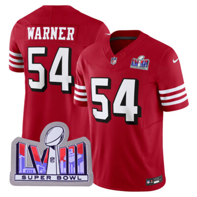 Fred Warner San Francisco 49ers SBLVIII Scarlet Alternate Vapor F.U.S.E Limited Jersey - All Stitched