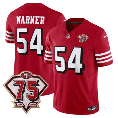 Fred Warner San Francisco 49ers 75th Anniversary Scarlet Alternate Vapor F.U.S.E Limited Jersey - All Stitched