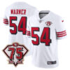 Fred Warner San Francisco 49ers 75th Anniversary White 2nd Alternate Vapor F.U.S.E Limited Jersey - All Stitched