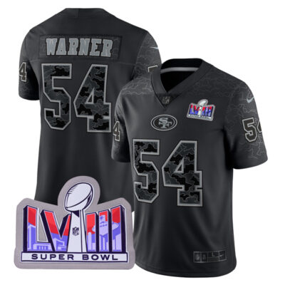 Fred Warner San Francisco 49ers SBLVIII Black RFLCTV Limited Jersey - All Stitched