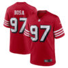 Nick Bosa San Francisco 49ers Scarlet Alternate Game Jersey - All Stitched