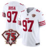 Nick Bosa San Francisco 49ers 75th Anniversary White Vapor F.U.S.E Limited Jersey - All Stitched