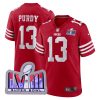 Brock Purdy San Francisco 49ers Scarlet Game Jersey - All Stitched