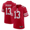 Brock Purdy San Francisco 49ers Scarlet Game Jersey - All Stitched