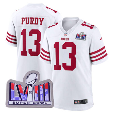 Brock Purdy San Francisco 49ers SBLVIII White Game Jersey - All Stitched