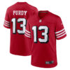 Brock Purdy San Francisco 49ers Scarlet Alternate Game Jersey - All Stitched