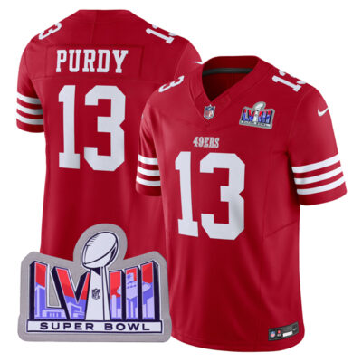 Brock Purdy San Francisco 49ers SBLVIII Scarlet Vapor F.U.S.E Limited Jersey - All Stitched