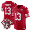 Brock Purdy San Francisco 49ers 75th Anniversary Scarlet Vapor F.U.S.E Limited Jersey - All Stitched