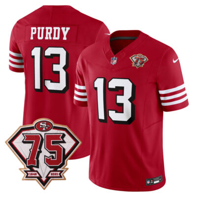 Brock Purdy San Francisco 49ers 75th Anniversary Scarlet Alternate Vapor F.U.S.E Limited Jersey - All Stitched