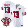 Brock Purdy San Francisco 49ers 75th Anniversary White 2nd Alternate Vapor F.U.S.E Limited Jersey - All Stitched