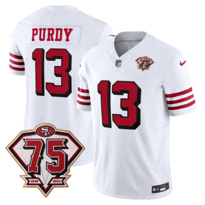 Brock Purdy San Francisco 49ers 75th Anniversary White 2nd Alternate Vapor F.U.S.E Limited Jersey - All Stitched