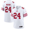Jordan Mason San Francisco 49ers White Game Jersey - All Stitched