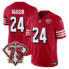 Jordan Mason San Francisco 49ers 75th Anniversary Scarlet Alternate Vapor F.U.S.E Limited Jersey - All Stitched