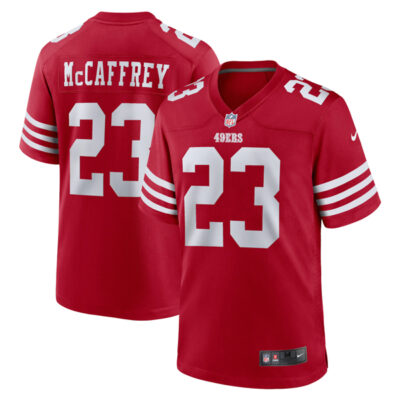 Christian McCaffrey San Francisco 49ers Scarlet Game Jersey - All Stitched