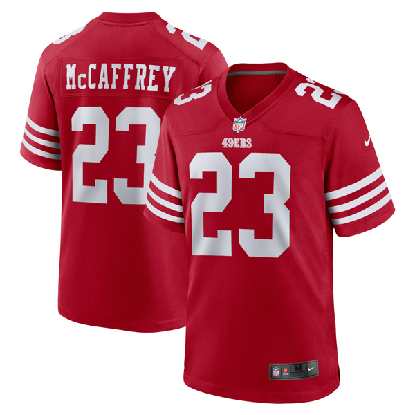 Christian McCaffrey San Francisco 49ers Scarlet Game Jersey - All Stitched