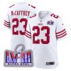 Christian McCaffrey San Francisco 49ers White Game Jersey - All Stitched