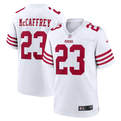 Christian McCaffrey San Francisco 49ers White Game Jersey - All Stitched