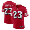Christian McCaffrey San Francisco 49ers Scarlet Alternate Game Jersey - All Stitched