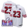 Christian McCaffrey San Francisco 49ers White 2nd Alternate Game Jersey - All Stitched
