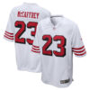 Christian McCaffrey San Francisco 49ers White 2nd Alternate Game Jersey - All Stitched