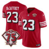 Christian McCaffrey San Francisco 49ers 75th Anniversary Scarlet Alternate Vapor F.U.S.E Limited Jersey - All Stitched
