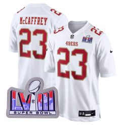 Christian McCaffrey San Francisco 49ers White Fashion Jersey - All Stitched
