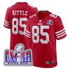 George Kittle San Francisco 49ers Scarlet Game Jersey - All Stitched
