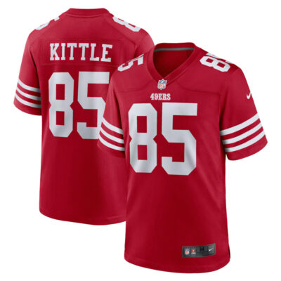 George Kittle San Francisco 49ers Scarlet Game Jersey - All Stitched