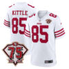 George Kittle San Francisco 49ers 75th Anniversary White Game Jersey - All Stitched