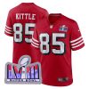 George Kittle San Francisco 49ers Scarlet Alternate Game Jersey - All Stitched