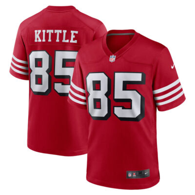 George Kittle San Francisco 49ers Scarlet Alternate Game Jersey - All Stitched