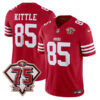 George Kittle San Francisco 49ers 75th Anniversary Scarlet Vapor F.U.S.E Limited Jersey - All Stitched