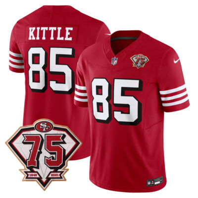 George Kittle San Francisco 49ers 75th Anniversary Scarlet Alternate Vapor F.U.S.E Limited Jersey - All Stitched