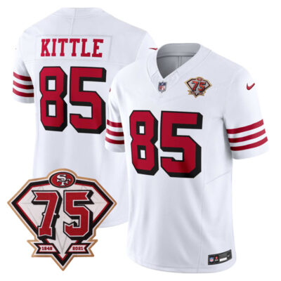 George Kittle San Francisco 49ers 75th Anniversary White 2nd Alternate Vapor F.U.S.E Limited Jersey - All Stitched