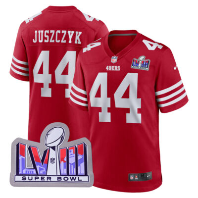 Kyle Juszczyk San Francisco 49ers SBLVIII Scarlet Game Jersey - All Stitched