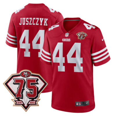 Kyle Juszczyk San Francisco 49ers 75th Anniversary Scarlet Game Jersey - All Stitched