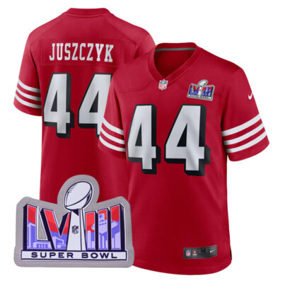 Kyle Juszczyk San Francisco 49ers SBLVIII Scarlet Alternate Game Jersey - All Stitched