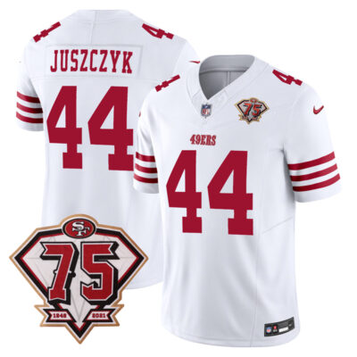 Kyle Juszczyk San Francisco 49ers 75th Anniversary White Vapor F.U.S.E Limited Jersey - All Stitched