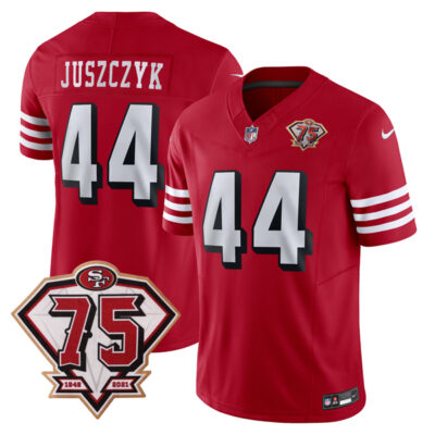 Kyle Juszczyk San Francisco 49ers 75th Anniversary Scarlet Alternate Vapor F.U.S.E Limited Jersey - All Stitched