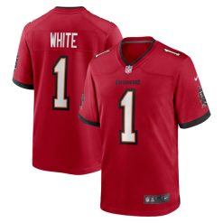 Rachaad White Tampa Bay Buccaneers Red Home Game Jersey - All Stitched