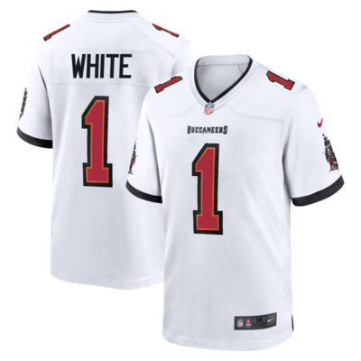 Rachaad White Tampa Bay Buccaneers White Away Game Jersey - All Stitched