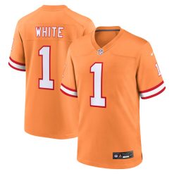 Rachaad White Tampa Bay Buccaneers Orange Creamsicle Throwback Game Jersey - All Stitched