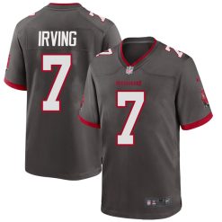 Bucky Irving Tampa Bay Buccaneers Pewter Alternate Game Jersey - All Stitched
