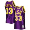Shaquille O'Neal LSU Tigers Basketball Purple 1990-91 Throwback Jersey - All Stitched