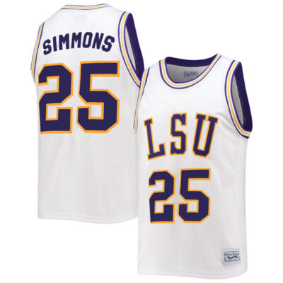 Ben Simmons LSU Tigers Basketball White Alumni Jersey - All Stitched