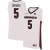 Anthony Edwards Georgia Bulldogs Basketball White Game Jersey - All Stitched