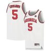 Anthony Edwards Georgia Bulldogs Basketball White Throwback Jersey - All Stitched