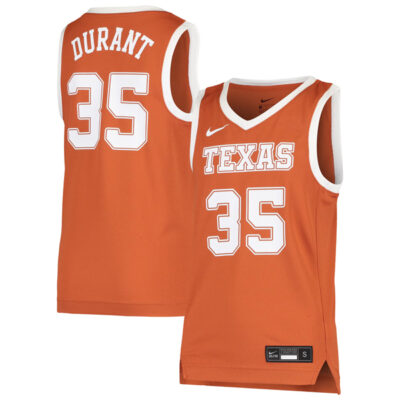 Kevin Durant Texas Longhorns Basketball Texas Orange Game Jersey - All Stitched