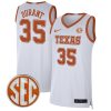 Kevin Durant Texas Longhorns Basketball White Game Jersey w/ SEC Patch - All Stitched